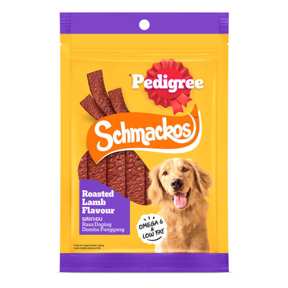  PEDIGREE DOG SCHMACKOS 80G | LAMB | CHICKEN - Bundle of 12 Packets