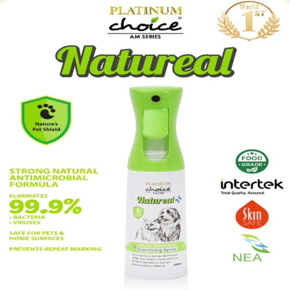  Platinum Choice Natureal Pet Odour Eliminator & Sanitising Spray 300ml